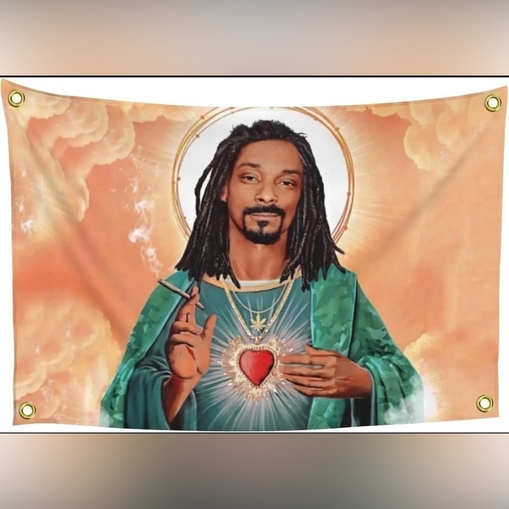Snoop Dogg Jesus backdrop tapestry 3x5ft
